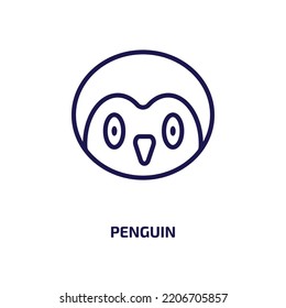 penguin icon from animals collection. Thin linear penguin, animal, ice outline icon isolated on white background. Line vector penguin sign, symbol for web and mobile