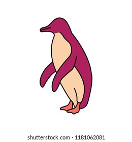 Penguin icon. Cartoon penguin vector icon for web design isolated on white background