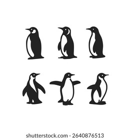penguin icon collection, penguin logo, penguin vector 