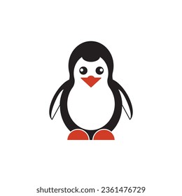 Penguin icon, flat design, cartoon illustration                      
 Vector illustration penguin 