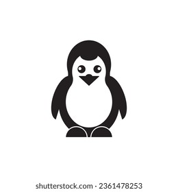 Penguin icon, flat design, cartoon illustration                      
 Vector illustration penguin 