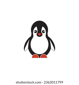 Penguin icon, flat design, cartoon illustration                      
 Vector illustration penguin 