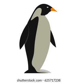 Penguin icon flat isolated on white background vector illustration