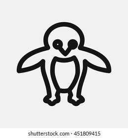 Penguin icon illustration isolated vector sign symbol