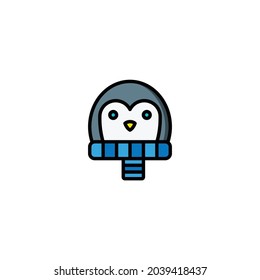Penguin Icon Isolated On White Background