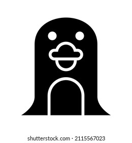Penguin icon isolated on white background