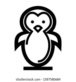 penguin icon isolated sign symbol vector illustration - high quality black style vector icons
