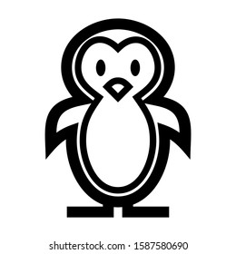 penguin icon isolated sign symbol vector illustration - high quality black style vector icons
