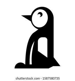 penguin icon isolated sign symbol vector illustration - high quality black style vector icons
