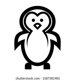 penguin icon isolated sign symbol vector illustration - high quality black style vector icons
