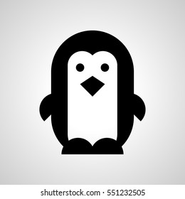 penguin icon. isolated sign symbol