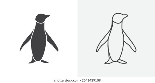 Penguin icon Line graphics illustration