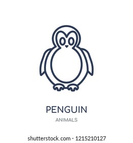 Penguin icon. Penguin linear symbol design from Animals collection. Simple outline element vector illustration on white background.