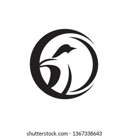 Penguin icon logo design template