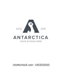 penguin icon logo design template