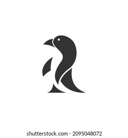 Penguin icon logo design template illustration vector