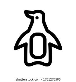 penguin icon or logo isolated sign symbol vector illustration - high quality black style vector icons
