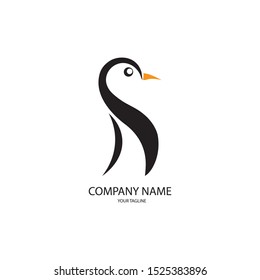penguin icon logo vector design