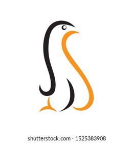 penguin icon logo vector design