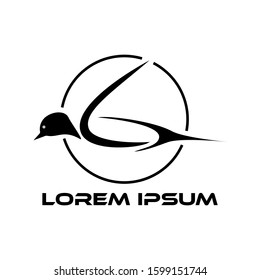 Penguin icon logo vector design template