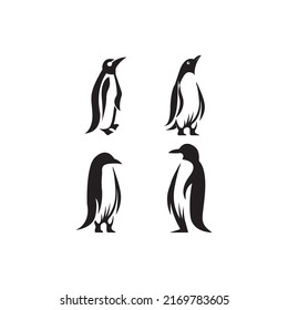 Penguin icon logo vector design template
