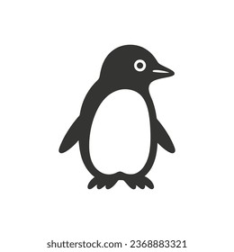 Penguin Icon on White Background - Simple Vector Illustration