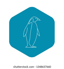 Penguin icon. Outline illustration of penguin vector icon for web