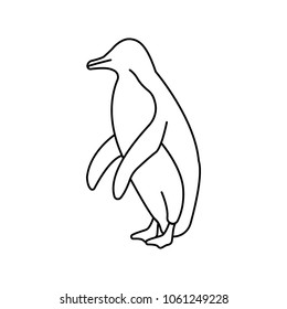 Penguin icon. Outline penguin vector icon for web design isolated on white background