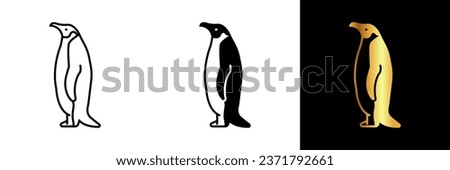The Penguin icon represents the charm and resilience of these remarkable birds. Foto stock © 
