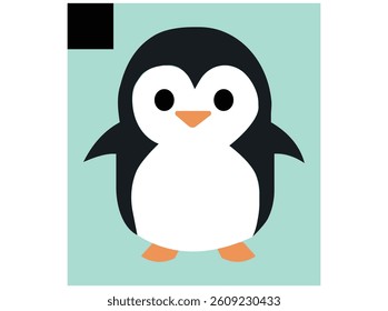  Penguin icon silhouette vector illustration. Black silhouettes of penguins set on a white background, silhouette penguin different pose walking and skating, Penguin flat vector illustration on white 