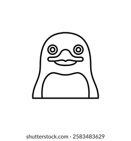 penguin icon simple filled symbol vector