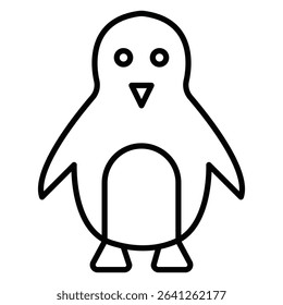 Penguin icon simple flat icon vector symbol