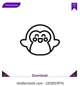 penguin  icon vector . Best modern, simple, isolated, application , logo, flat icon for website design or mobile applications, UI / UX design vector format