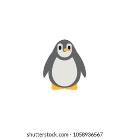Penguin icon. Vector color penguin character