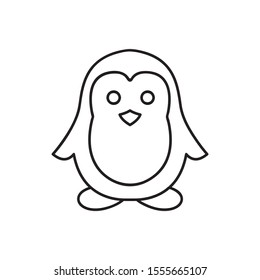 Penguin icon vector, filled flat sign, solid pictogram isolated on white. Symbol, logo illustration