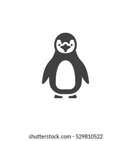 Penguin icon vector, filled flat sign, solid pictogram isolated on white. Symbol, logo illustration