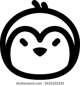 penguin icon vector illustration asset element