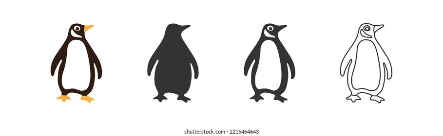 Penguin icon. Vector Illustration, banner