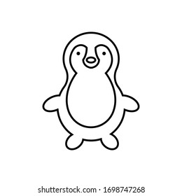 Penguin icon vector illustration logo for many purpose. Isolated on white background. – Vector