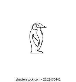 penguin icon vector illustration logo design