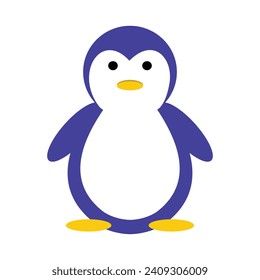 Penguin icon vector isolated on white background for your web and mobile app design. cute animal design elements. Suitable for use as a complement to children's designs.