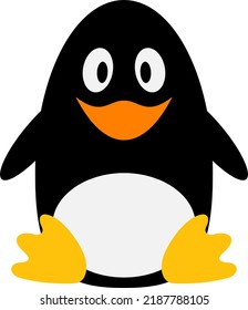 A penguin icon in vector shape
