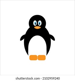 ilustración del símbolo del vector del icono del pingüino