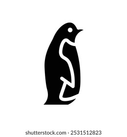 Penguin icon web design in vector