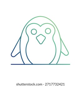 Icono de pingüino con fondo blanco Vector Ilustración de stock