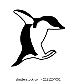 Penguin icon from wild animals collection color editable