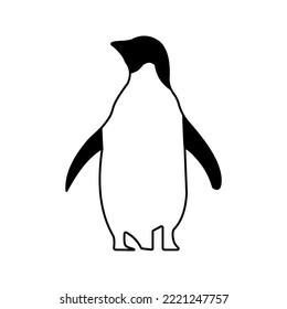 Penguin icon from wild animals collection color editable