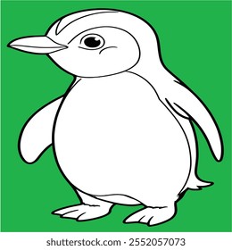 Un pingüino ilustrado con fondo