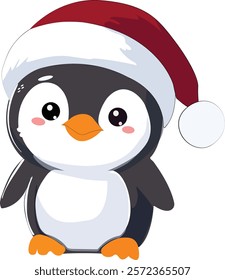 penguin, illustration, cartoon, vector, design, cute, winter, isolated, animal, bird, character, baby, pet, fun, wild, black, nature, set, wildlife, funny, graphic, flat, cold, icon, object, style, cr