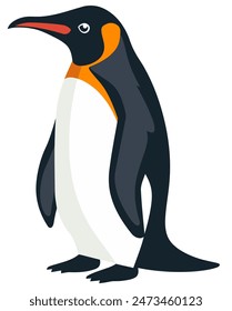 Penguin Illustration, Ideal for Wildlife and Arctic Themes - Flat Vector Illustration